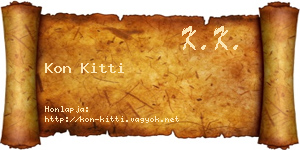 Kon Kitti névjegykártya